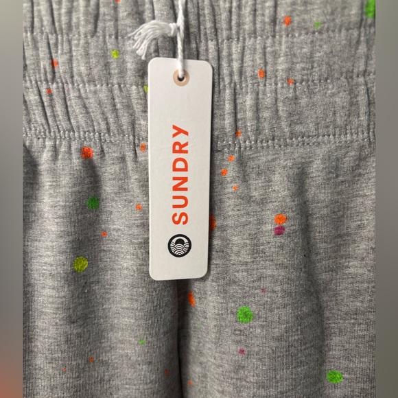 NWT Sundry Gray Paint Splatter Joggers Sz 3 (large) - Picture 3 of 6